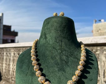 Zestaw naszyjników Kundan Gold Indian | Biżuteria Bollywood