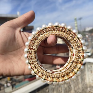 kundan Bangles/Gold Pacheli/Indian Bangles/Indian kada/openable bangle/Rajwadi Kundan kada/Indian wedding jewelry /pakistani kada/bracelet