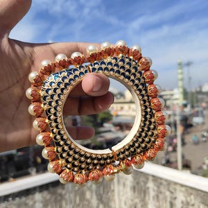 kundan Bangles/Gold Pacheli/Indian Bangles/Indian kada/openable bangle/Rajwadi Kundan kada/Indian wedding jewelry /pakistani kada/bracelet