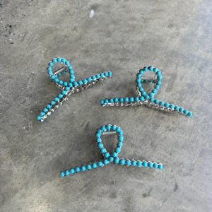 Turquoise Studded Claw Hair Clip