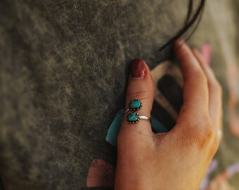 Large Twisted Turquoise Ring