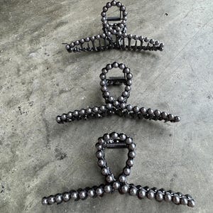 Silver Studded Claw Hair Clip