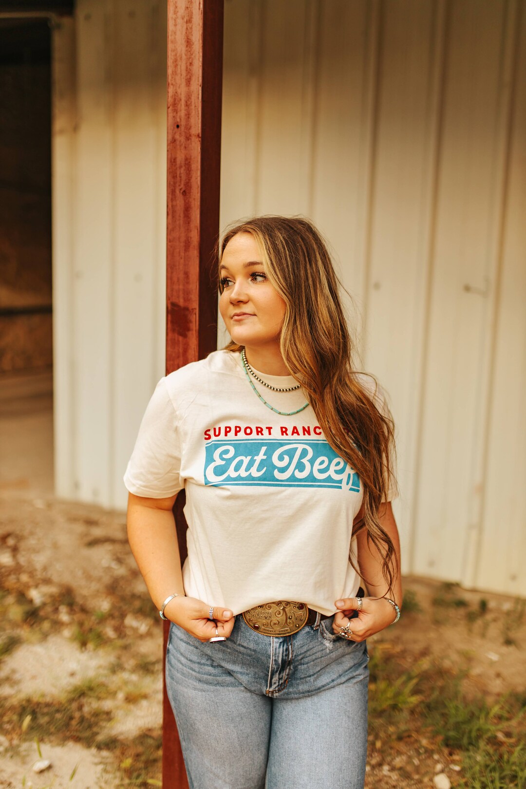 Support Ranchers Eat Beef Graphic Tee - Etsy