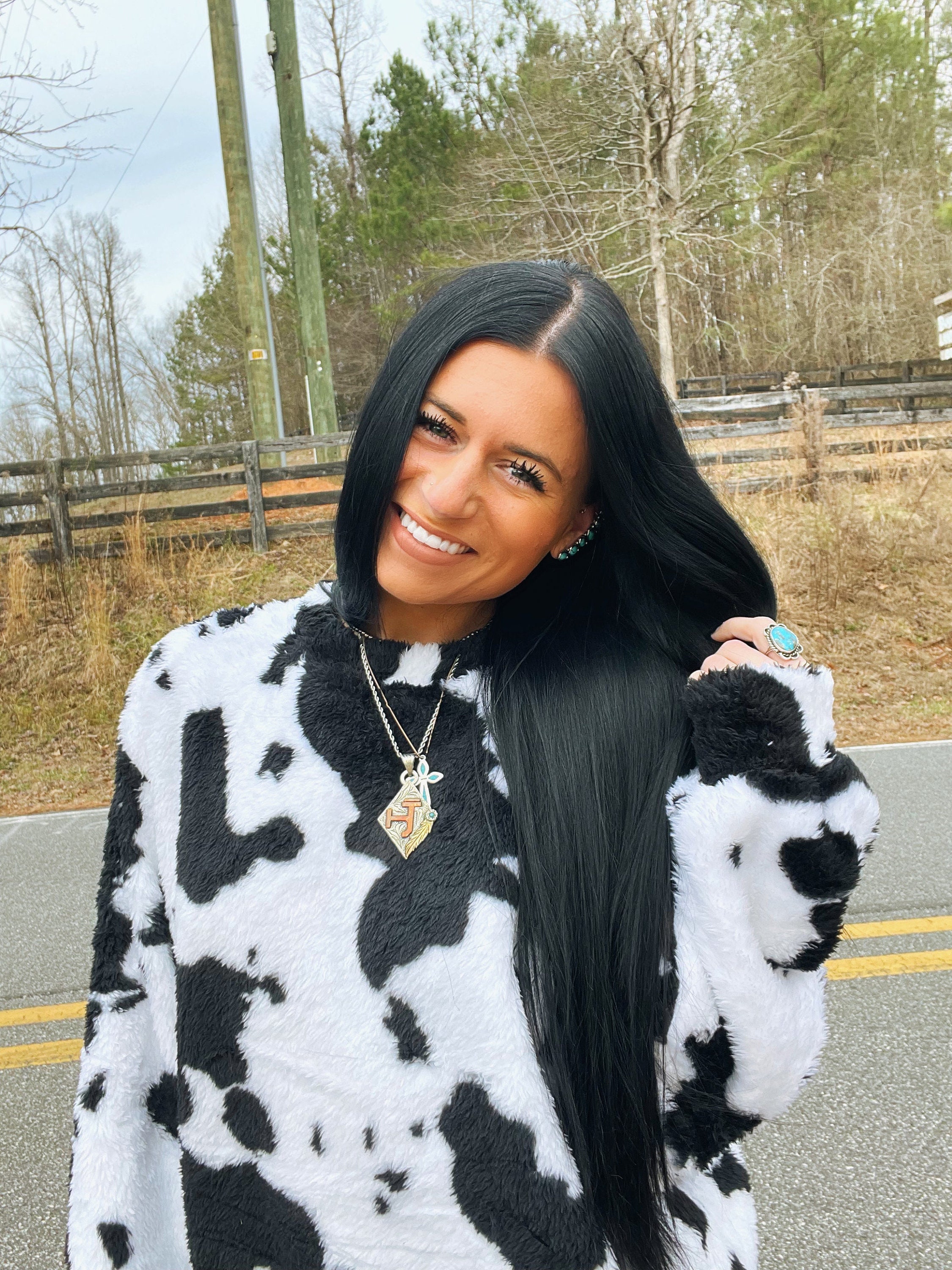 Black Cow Sweater - Etsy