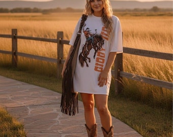 Western Giddy Up Tee Dress