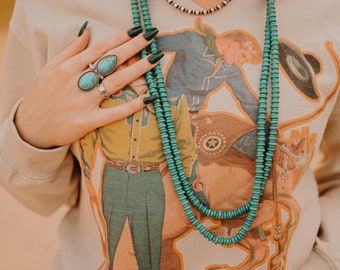 Turquoise Twisted Stone Ring