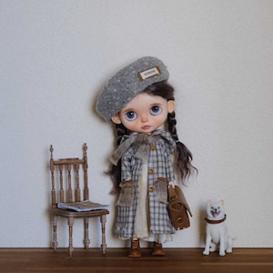 4 Piece Dress+Coat+Hat+Scarves Neo Blythe Winter Doll Clothes ob24 ob22 Azone,1/6 Bjd Doll Clothes,Blythe Doll Clothing,Blythe Outfit