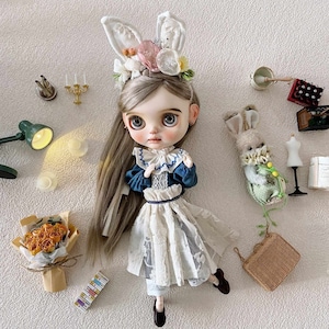 Blythe Doll Clothes: Top, Pants & Skirt Set - OB24, Azone S Fit