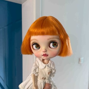 Two-Tone Mohair Blythe Doll Wig: Short Cut, Fits Qbaby, 9-10&quot;