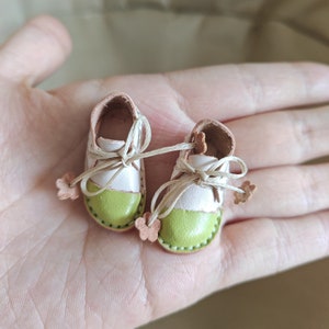 2 Color Vintage Blythe shoes, Neo Blythe Leather Boots,OB22/OB24 leather shoes, Doll leather Shoes, Azone shoes, Miniature shoes