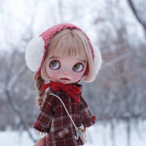 Conjunto de suéter y pantalones cortos de lino vintage hecho a mano para Blythe OB22 OB24