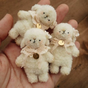 Miniature Sheep,Wool Stem Sheep for Ob11  1/6 Bjd doll like Blythe/Yosd/Ob11//Jenny/Momoko doll,Dollhouse Decoration,DIY Dollhouse