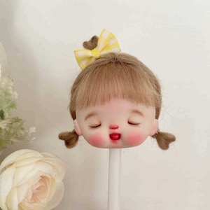 Kawaii Mohair OB11 Doll Wig 5-6&quot; - Light Linen