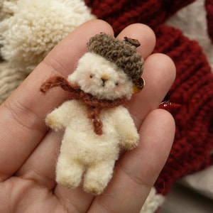 Miniature Lamb,Wool Stem Sheep for Ob11  1/6 Bjd doll like Blythe/Yosd/Ob11//Jenny/Momoko doll,Dollhouse Decoration