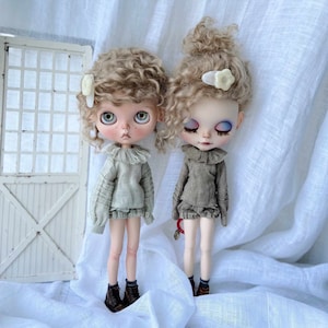 3 Piece Doll Clothes: Blythe, Azone S, OB24 - Top, Pants & Socks
