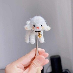 Miniature Sheep Pet,Mini Wool Stem Sheep for OB11  1/6 Bjd doll like Blythe/Yosd/Ob11/Jenny/Momoko doll,Dollhouse Decoration,DIY Dollhouse