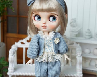 Autumn and winter small set with a courtly Blythe Doll for OB22 OB24 Azone,1/6 Bjd