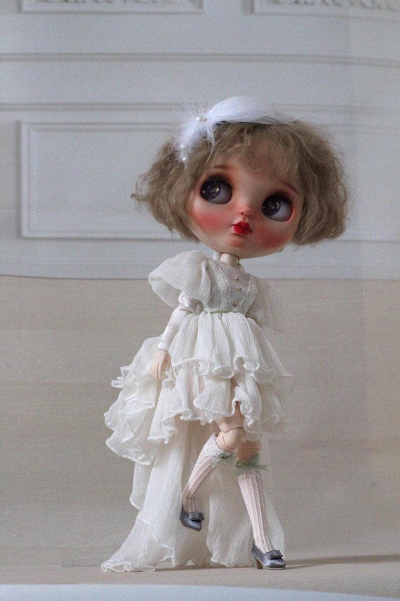 White Neo Blythe Doll Clothes ob24 ob22 Azone,1/6 Bjd Doll Clothes,Blythe Top,Blythe Skirt,Blythe Pants
