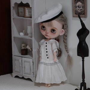 Vintage Dress Neo Blythe Doll Clothes ob24 ob22 Azone,1/6 Bjd Doll Clothes,Blythe Top,Blythe Skirt,Blythe Pants
