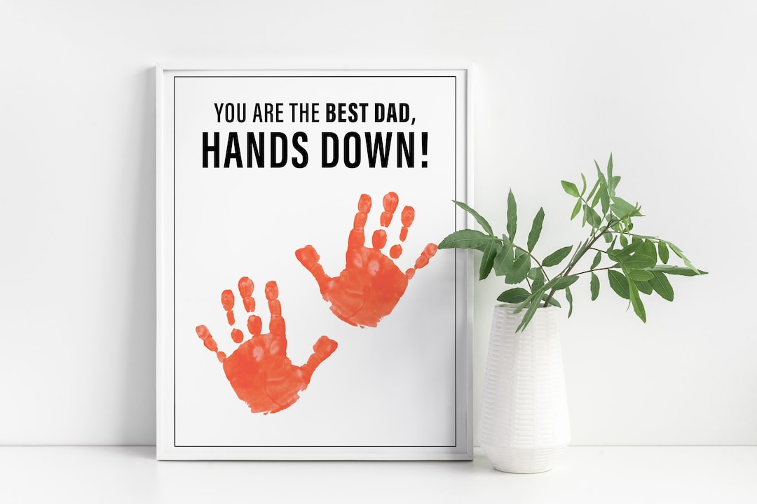 Father's Day Hands Down Printable, Personalized Father's Day Gift, Gift ...