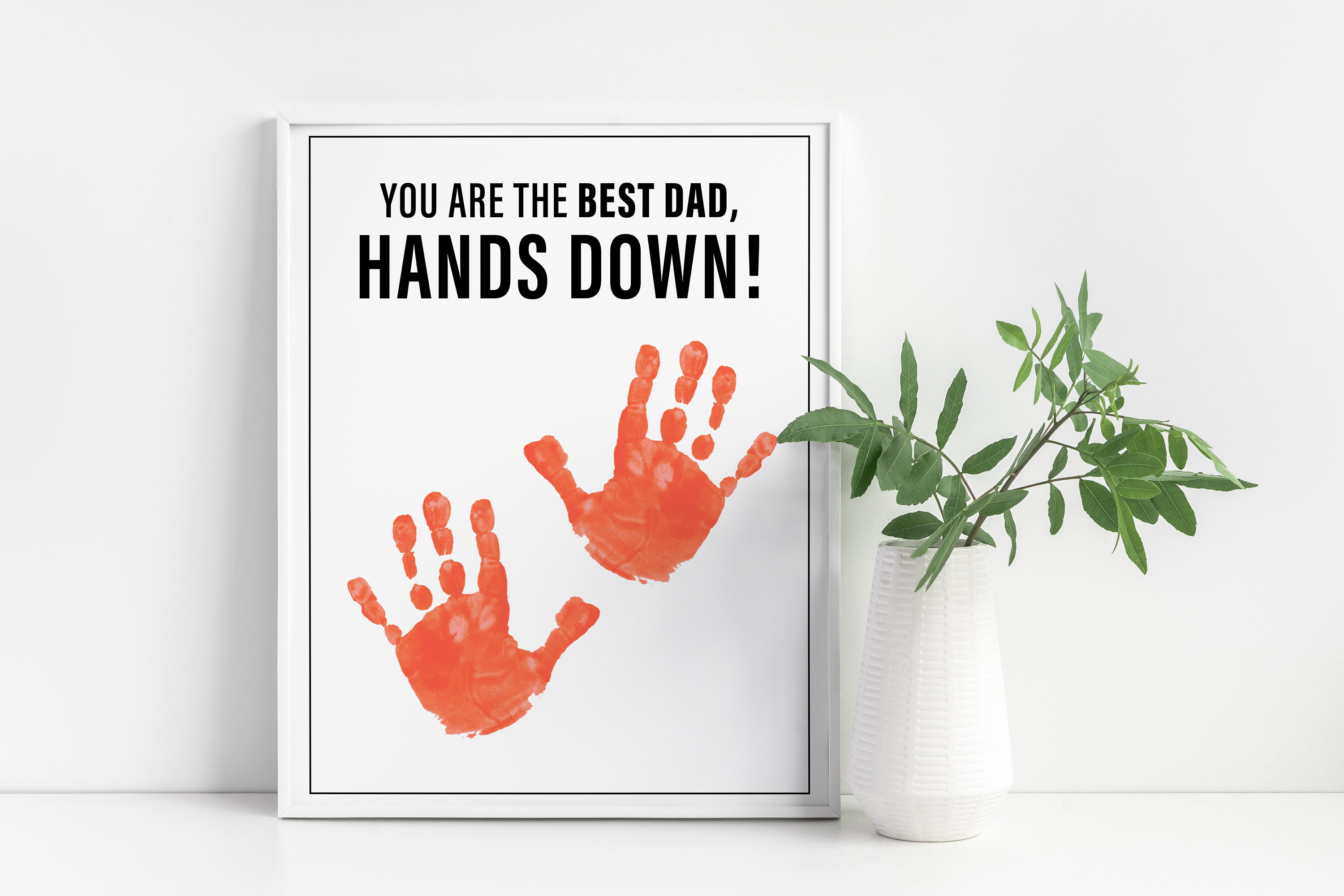 Father's Day Hands Down Printable, Personalized Father's Day Gift, Gift ...