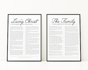 The Family A Proclamation to the World, The Living Christ Print, Church of Jesus Christ, 2 Prints, LDS Wall Art, Posters, Digital Download