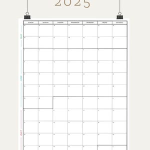 Printable Summer 2025 Calendar, Large Summer Planner, Summer Poster, Digital Download, Summer 2025, Schedule for Kids, Fun Summer Calendar