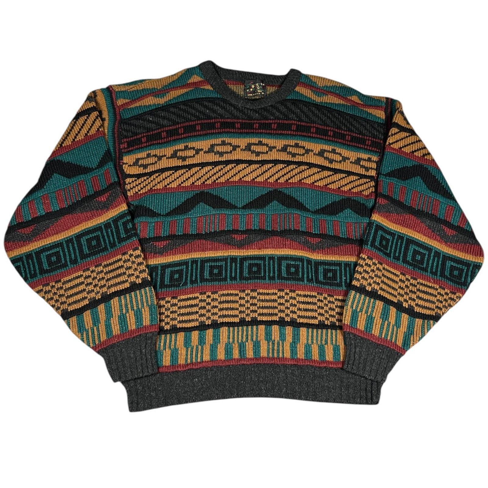 90s Euro vintge 3DKnit sullen ours ポーカーズ Vintage 90s 3D S Etsy L