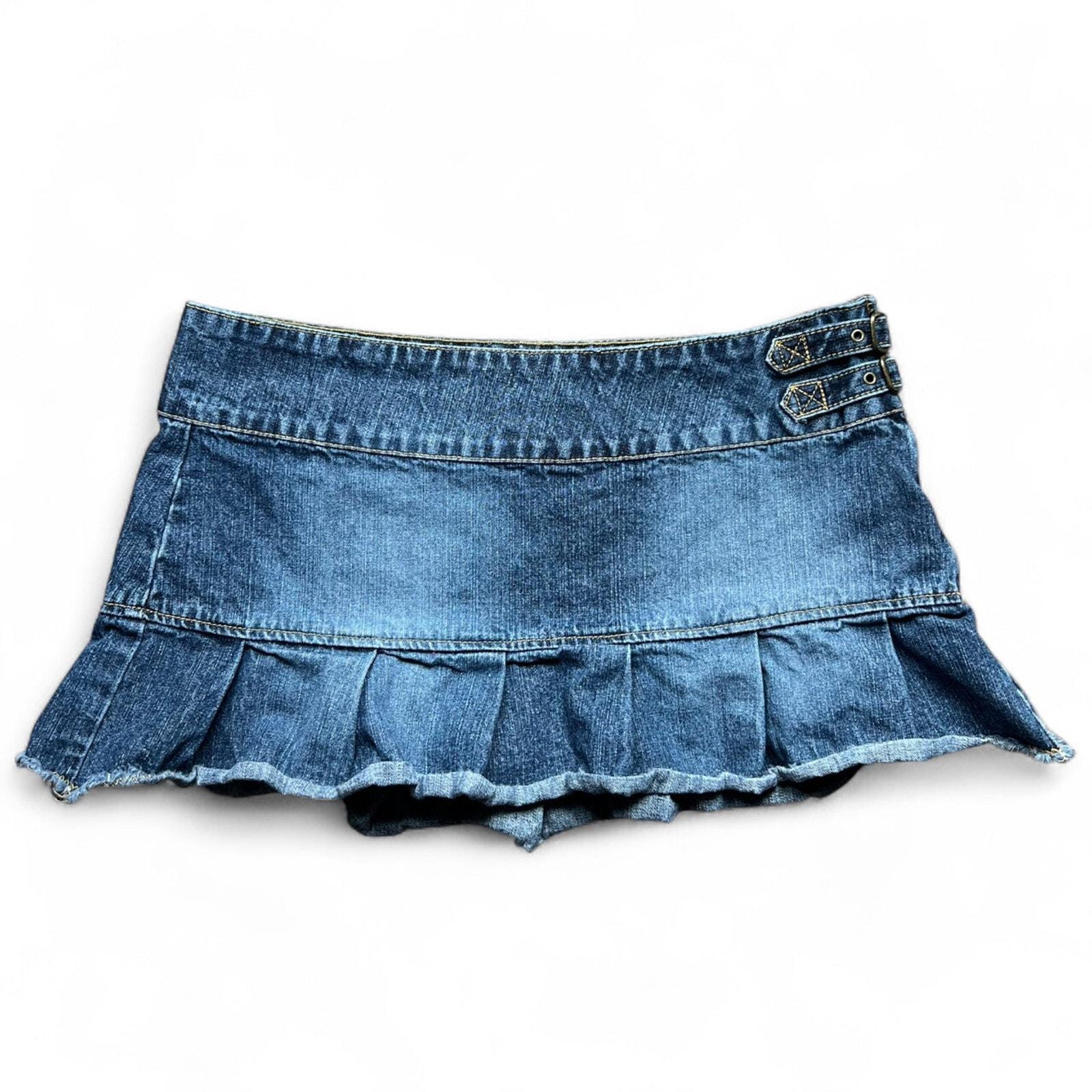 Y2k Denim Skirt - Etsy