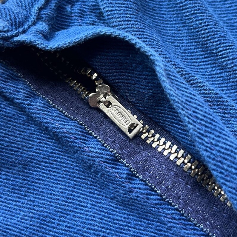 60s 70s Wrangler Royal Blue Bell Bottoms Jeans Scovill Zipper Women’s 18 Made in USA Hippie Boho Flares image 7