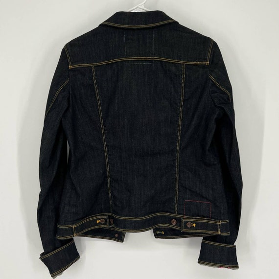 Napapijri Geographic Dark Wash Denim Jacket Embro… - image 3