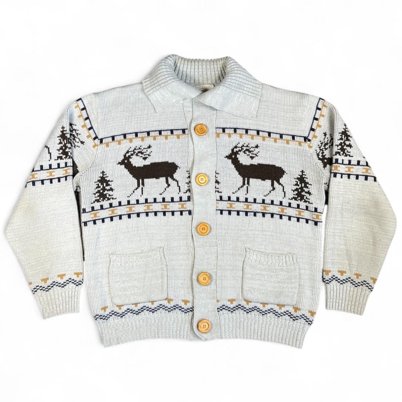 Vintage Cowichan Deer Sweater - Etsy display picture 1
