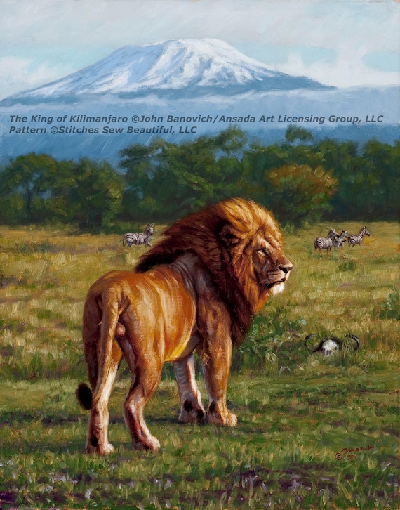 The King of Kilimanjaro Cross Stitch Pattern by John Banovich