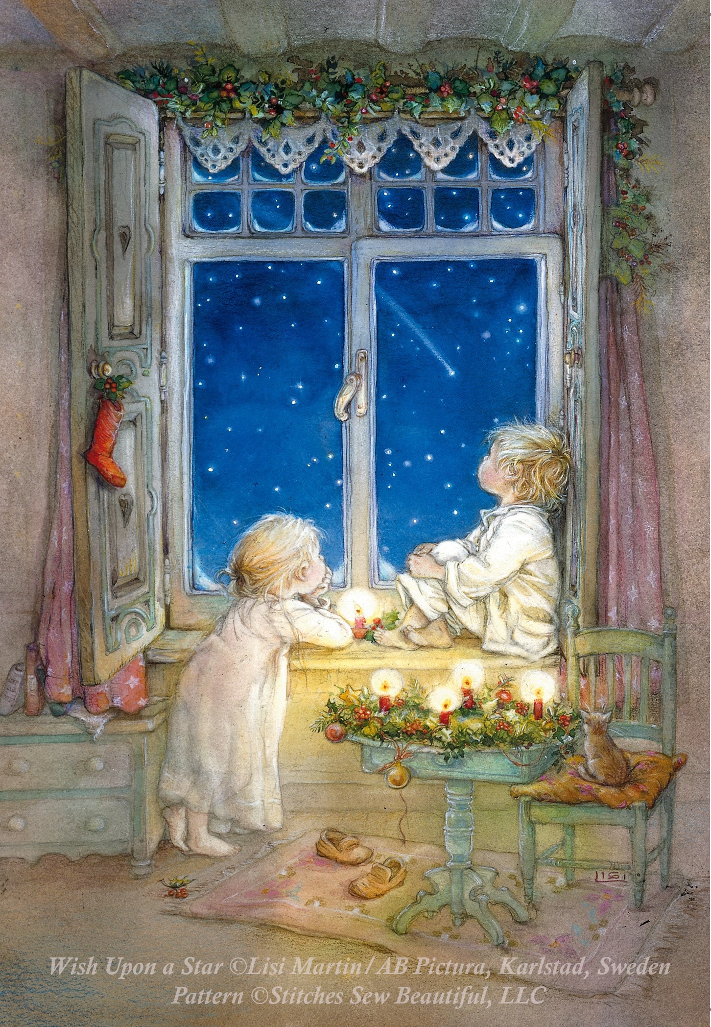 Wish Upon a Star Cross Stitch Pattern by Lisi Martin/ab Pictura