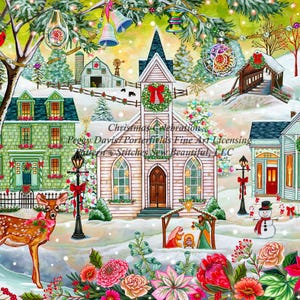 A Christmas Celebration cross stitch pattern by Peggy Davis (Digital Format)