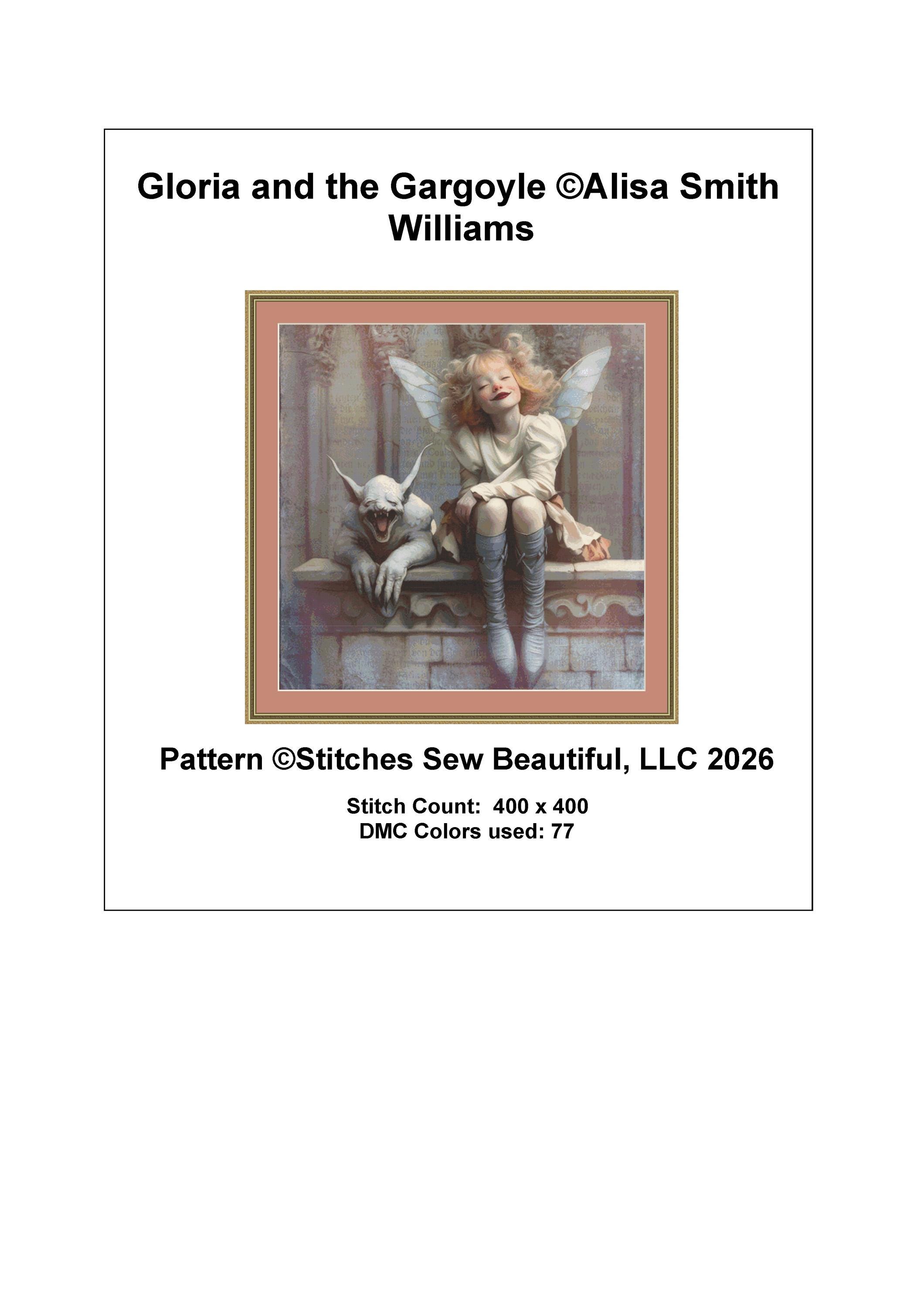 Gloria and the Gargoyle Counted Cross Stitch Pattern by Alisa Smith ...
