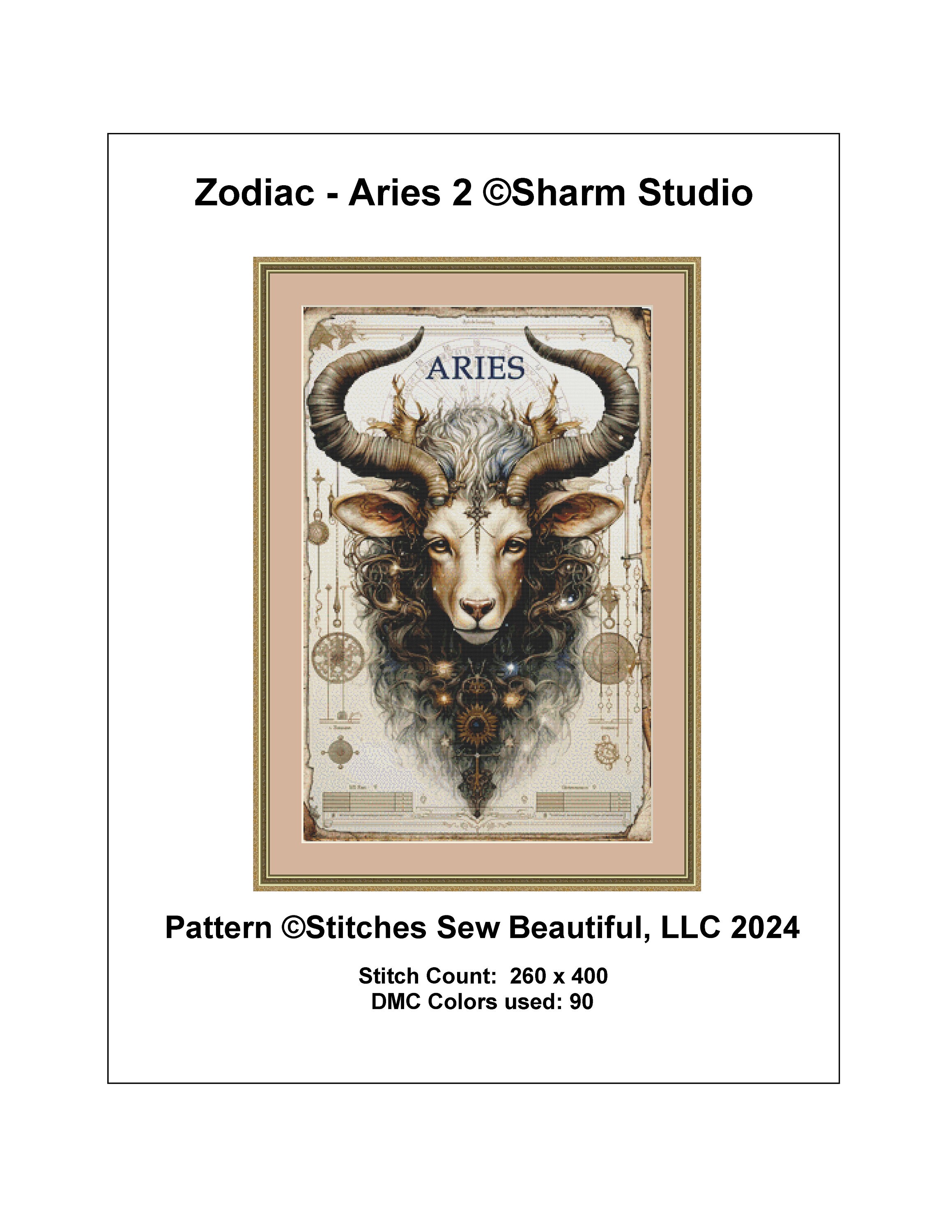 Zodiac - Aries 2 Cross Stitch Pattern by Sharmstudio - Etsy