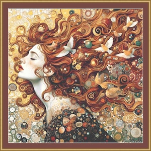 Mother Earth (Max Size/Color) counted cross stitch pattern by Ana Dias (Digital Format)