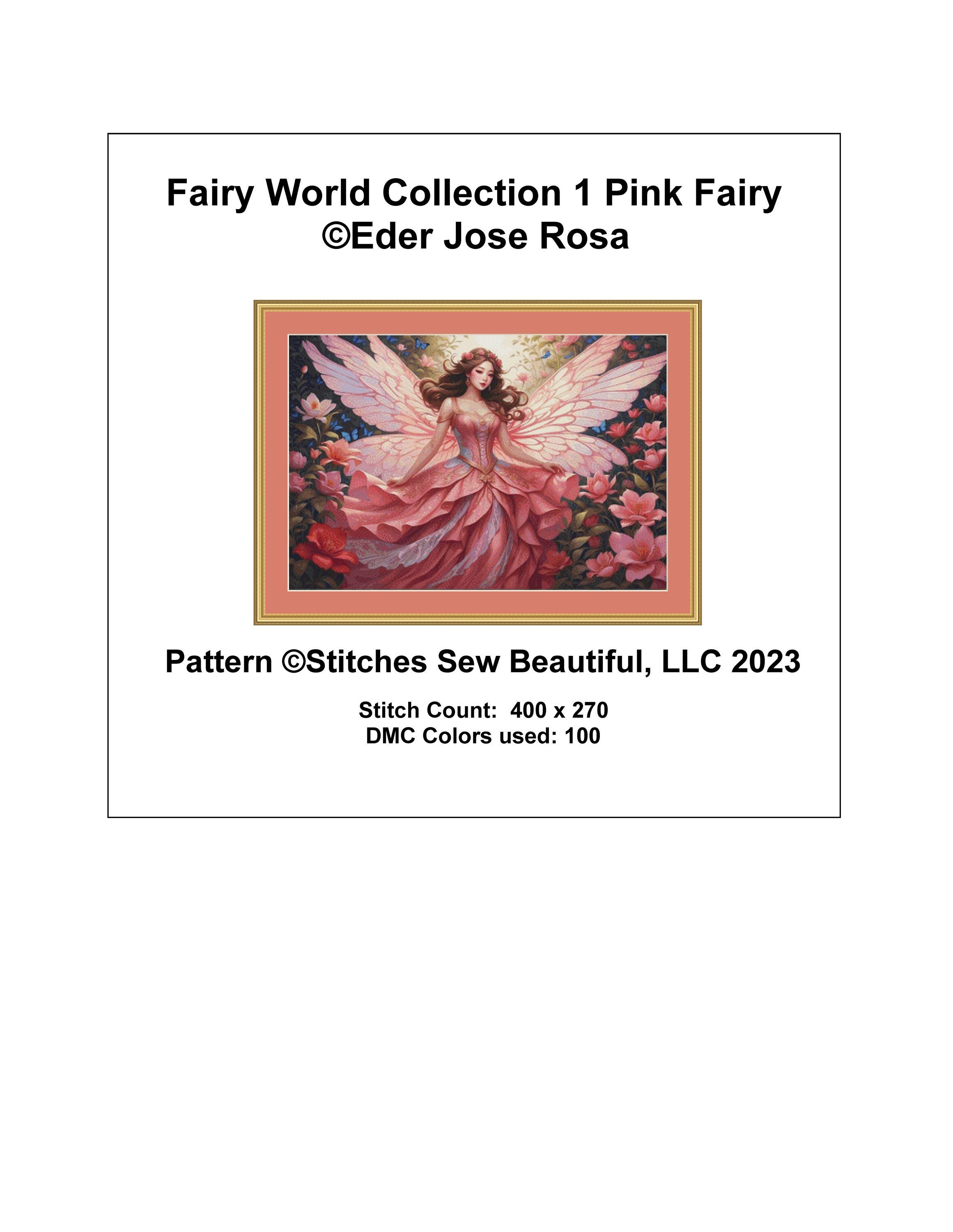 Fairy World Collection No. 1 Pink Fairy Cross Stitch Pattern