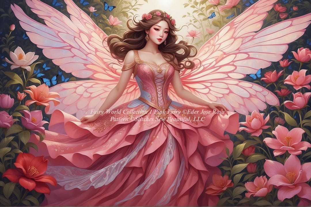 Fairy World Collection No. 1 Pink Fairy Cross Stitch Pattern
