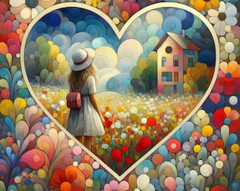 Enchanted Blossoms cross stitch pattern by World of Love Hearts/Adrian G Eyre (Digital Format)