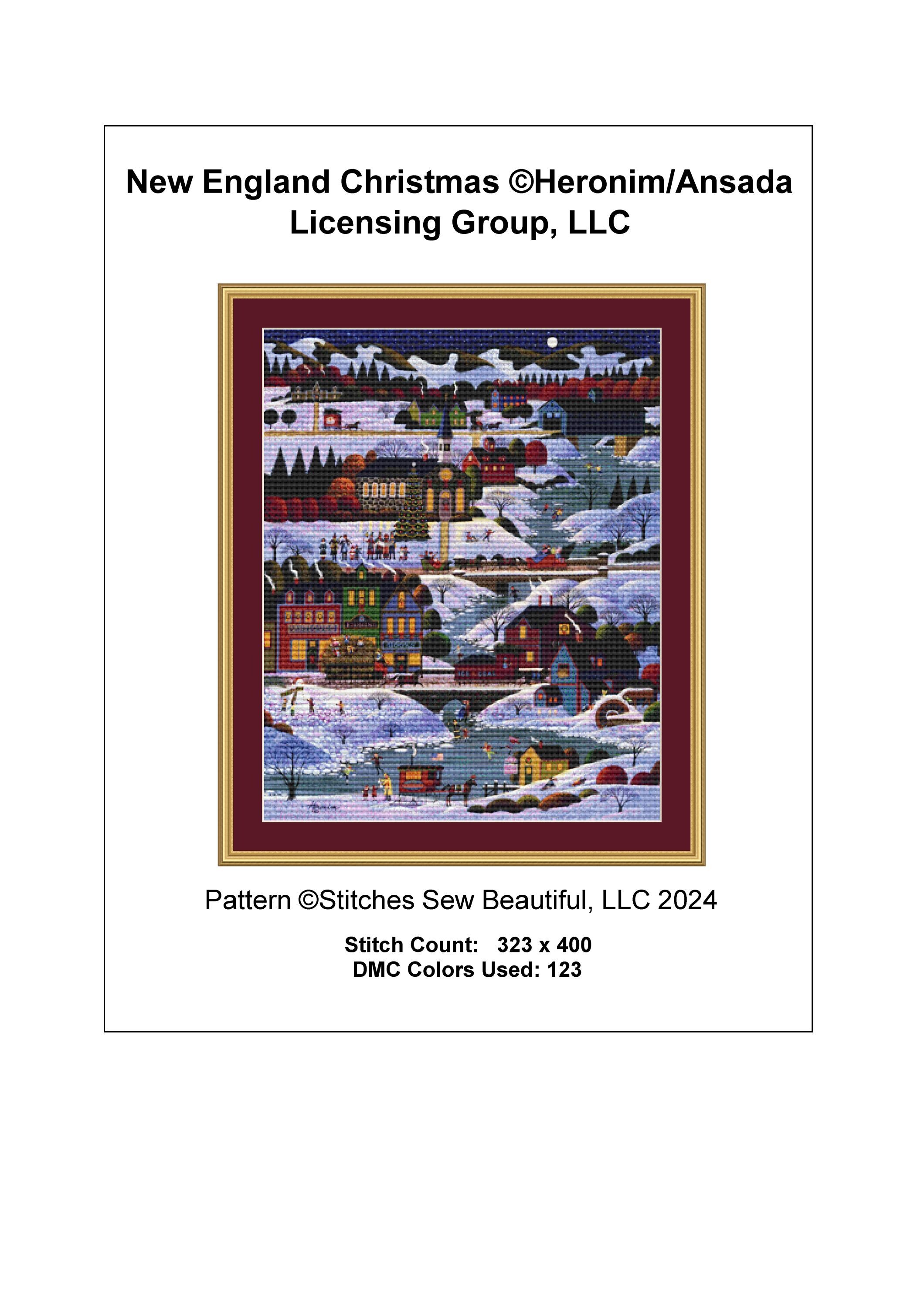 New England Christmas Cross Stitch Pattern by Heronim/ansada