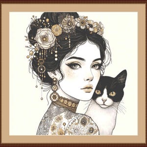 Kaitlyn counted cross stitch pattern by Ana Dias (Digital Format)