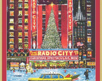Radio City Christmas Spectacular (Max Size/Color) cross stitch pattern by Patrick Gauthier (Digital Format)