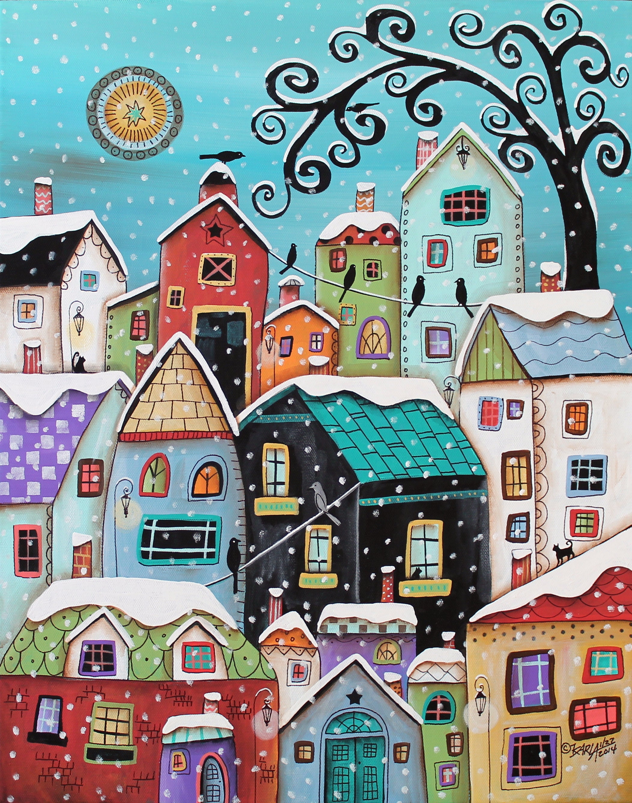 Winter City Cross Stitch Pattern by Karla Gerard (digital Format