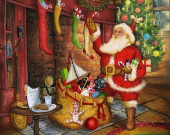 Santas Visit Cross Stitch Pattern by Joseph Holodook (digital