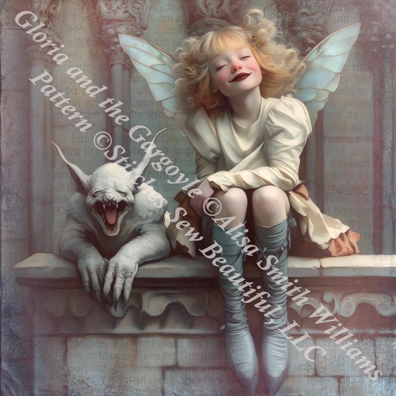 Gloria and the Gargoyle Counted Cross Stitch Pattern by Alisa Smith ...