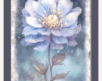 Winter Flower counted cross stitch pattern by LianaScrap (Digital Format)