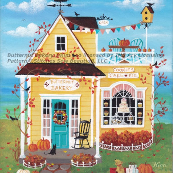 Butternut Bakery (Max Colors) cross stitch pattern by Kim Leo licensed by JMS Art Licensing (Digital Format)