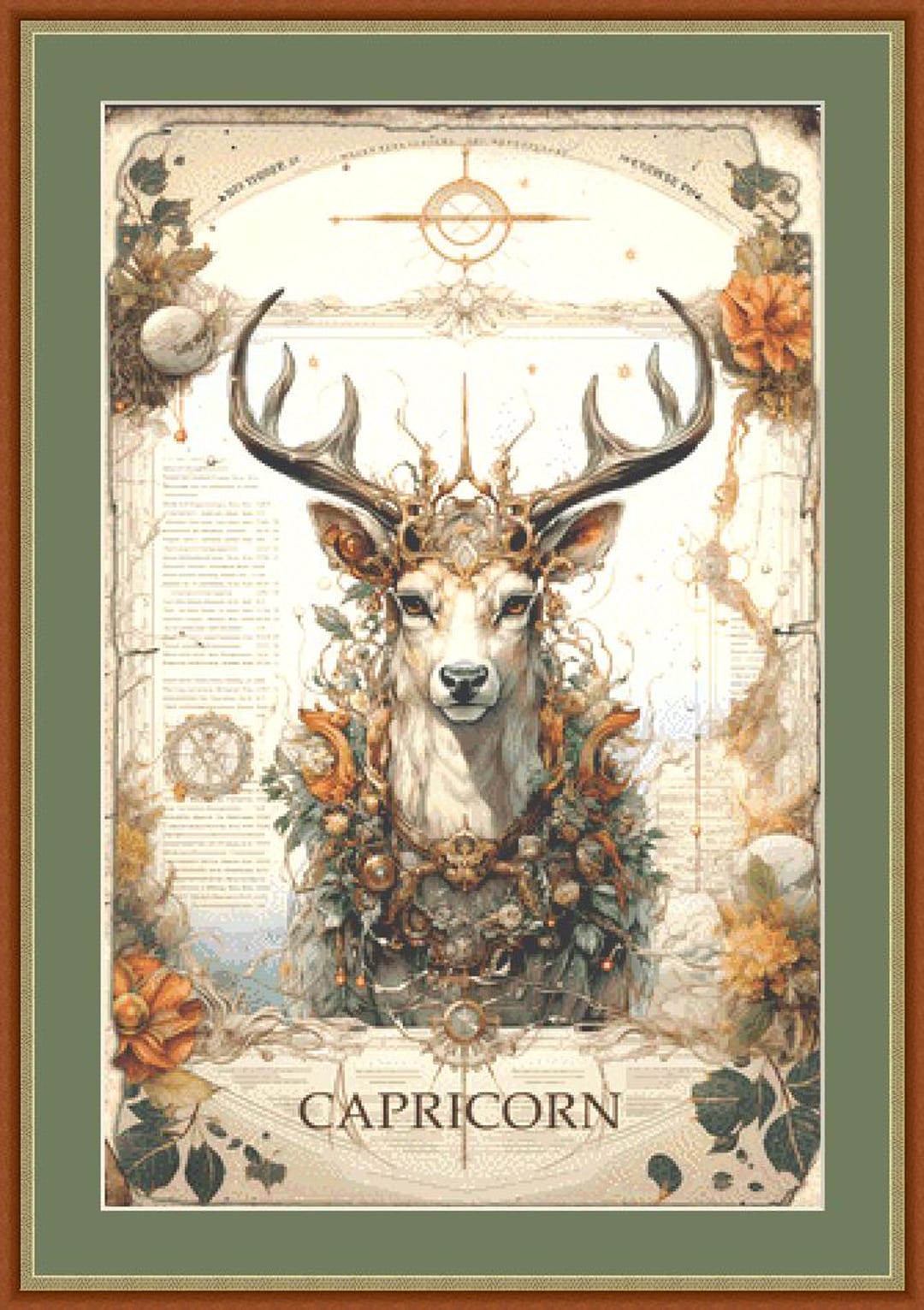 Zodaic - Capricorn Counted Cross Stitch Pattern by Sharm Studio